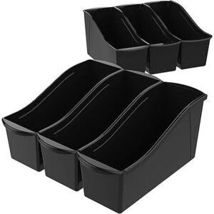 Large Book Bin - Interlocking Plastic Organizer For Home, Office, And Work Space